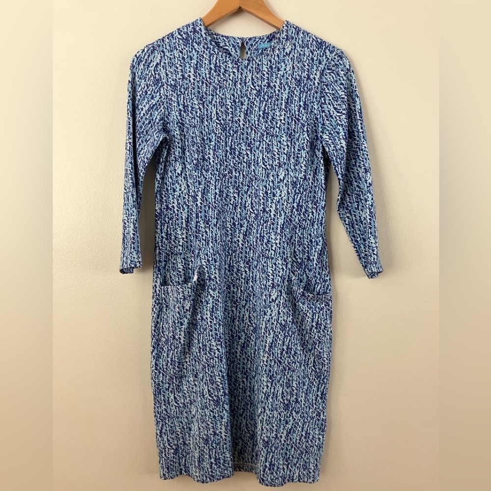 J. McLaughlin Catalyst Catalina Cloth Blue Sheath Dress
